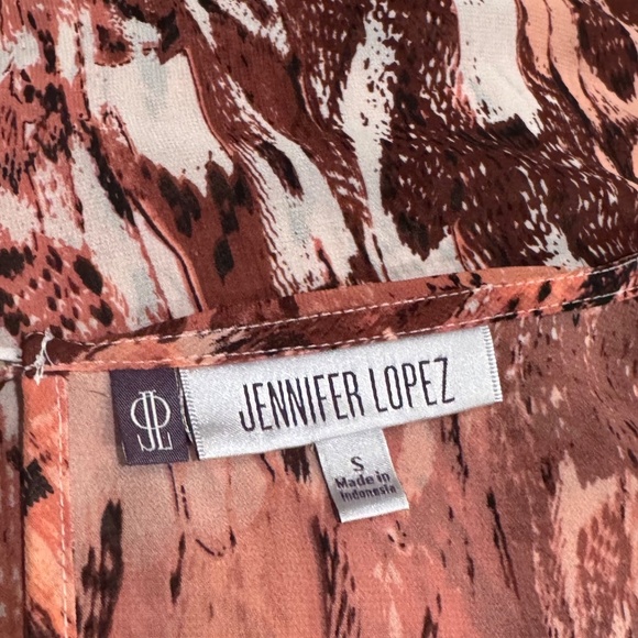 Jennifer Lopez Women's Abstract-print 3/4 Sleeve Layered Blouse Size S - Picture 7 of 7